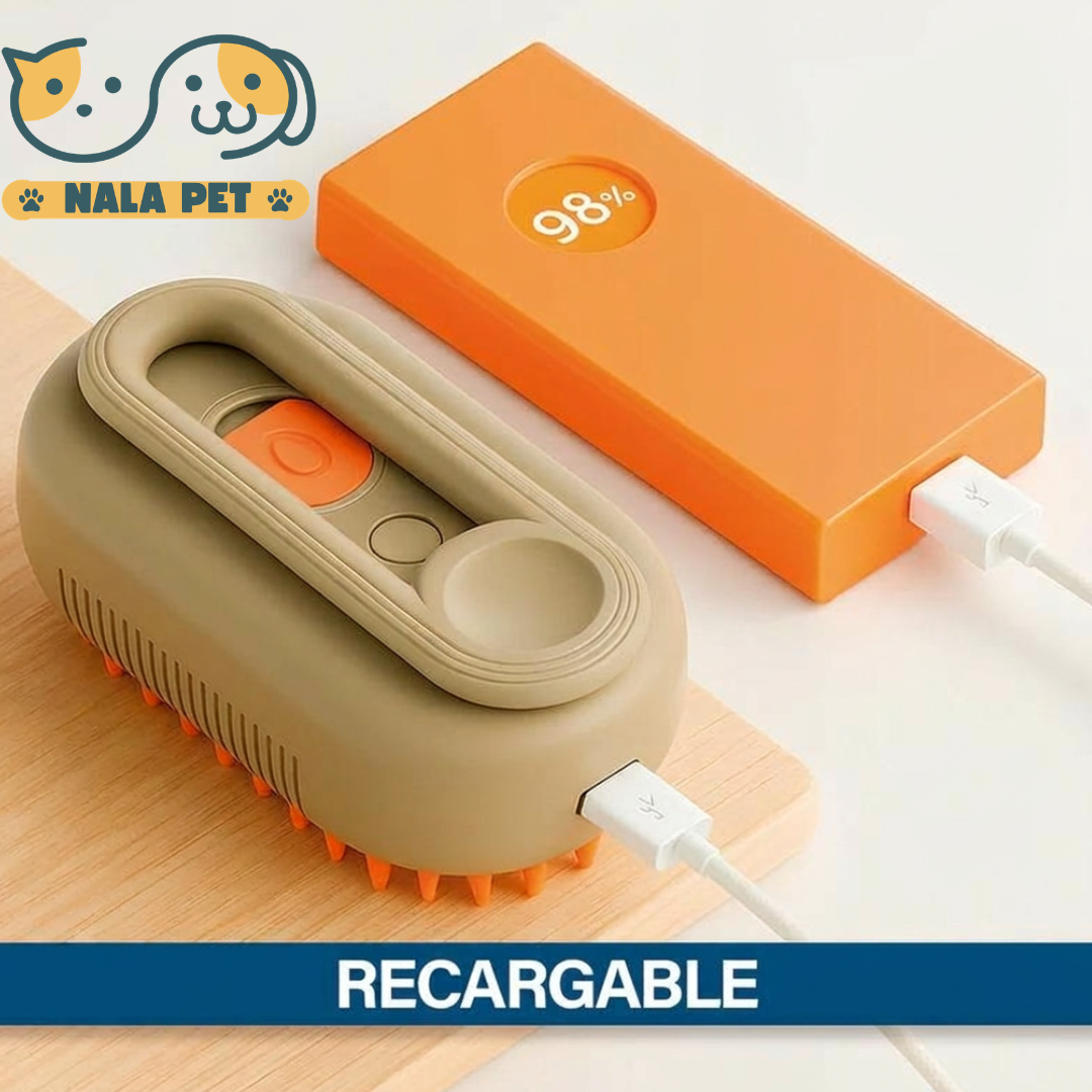 Peine a vapor para mascotas recargable